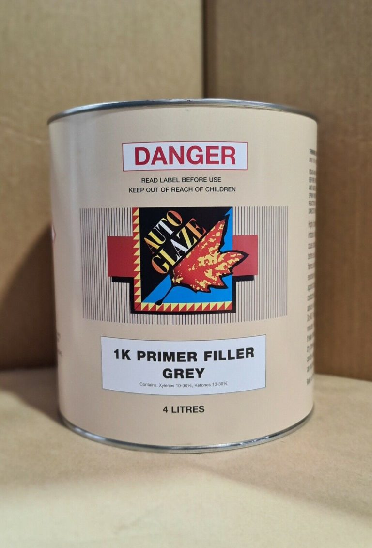 Autoglaze 1K Acrylic Primer Filler Grey 4LT Automotive Paint Spectra Automotive Paints
