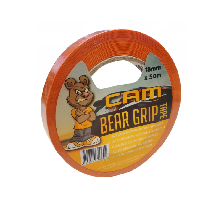CAM Orange Bear Grip Masking Tape Water & UV Resistant 18mm X 50m