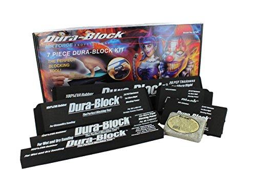 DURA 6-Piece Dura-Block Sanding Block Kit AF44A With 3M Stikit Sandpaper 25ct P80 Grit