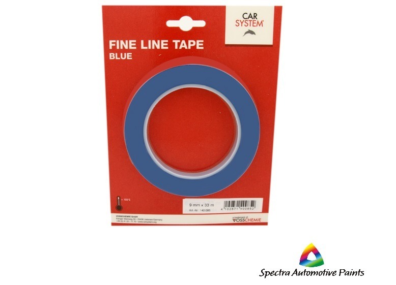 Car System Blue Fine Line Tape (9mm X 33m). Refinishing, Masking, Edge