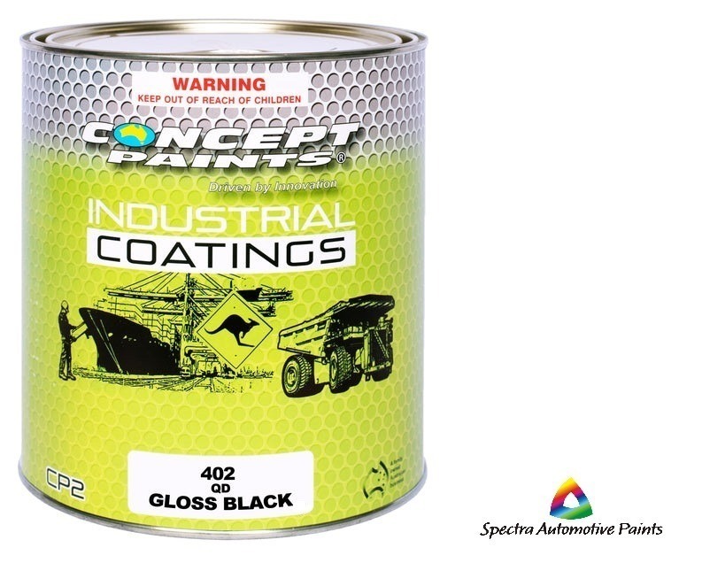 Concept Paints QD Enamel Black 1LT, Quick Dry Enamel, Automotive Paint