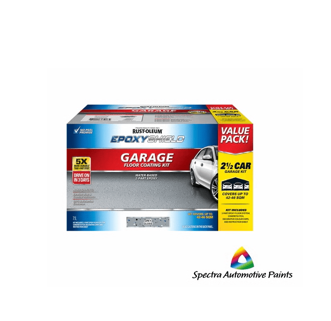 RustOLeum Epoxy Shield Garage Floor Paint Coating Kit Grey 2 1/2 Car