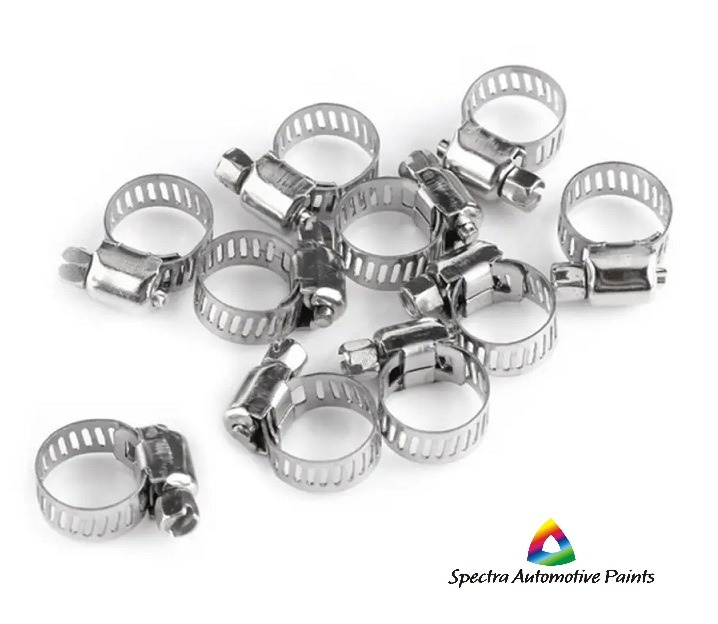 Jamec Pem Solid Band Hose Clamps Zinc Plated, 913mm. Pack Of 10