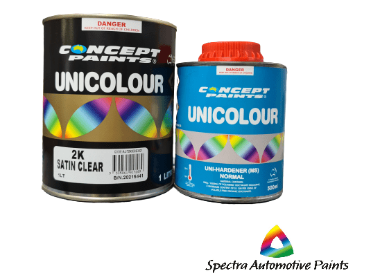 Concept Paints 2k Satin Clear Kit 1.5lt - Spectra Automotive Paints