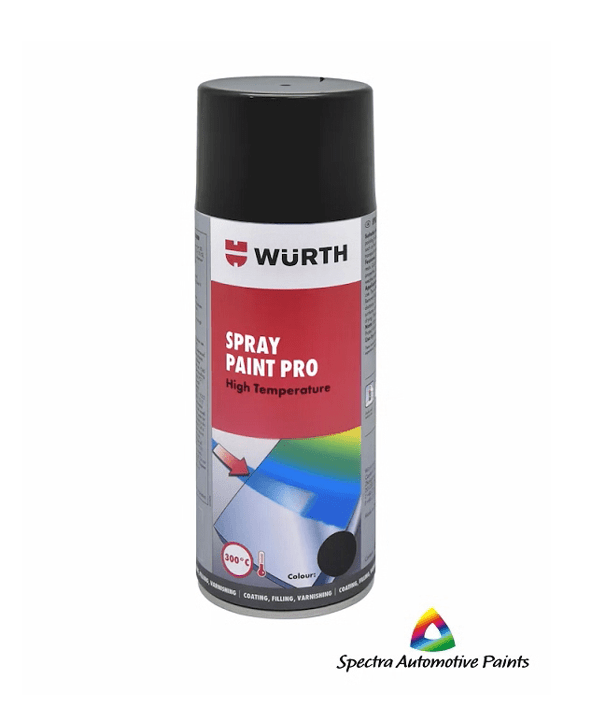 Wurth Spray Paint Pro Satin Jet Black 400ml Aerosol/ Spraycan Touch Up