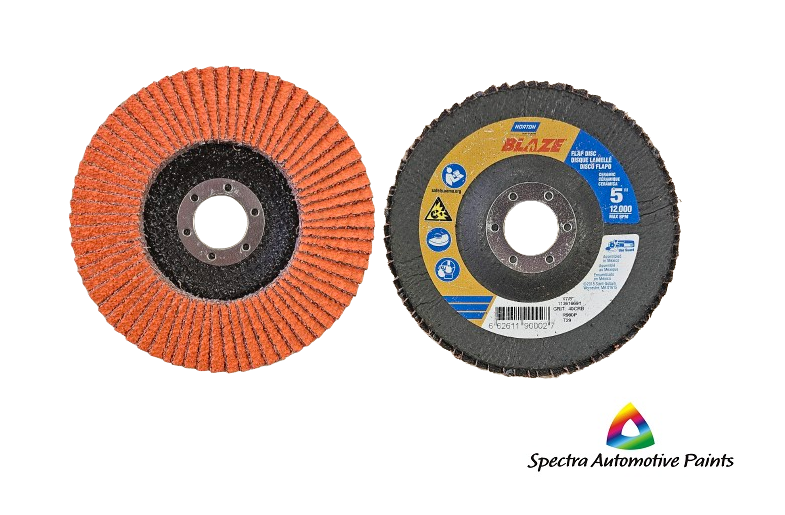Norton Blaze Flap Discs 5" 125mm 40g, 1 Disc Spectra Automotive Paints