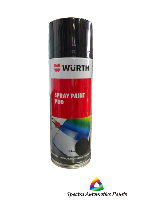 Wurth Spray Paint Pro Satin Jet Black Aerosol 400ml Spectra